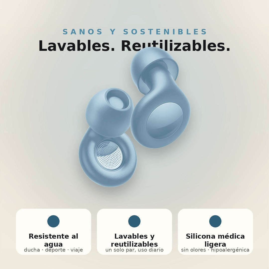 Tapones Volio resistentes al agua y reutilizables